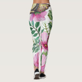 Kleurrijke Vogels Bloempatroon Leggings Vrouwen (Achterkant)