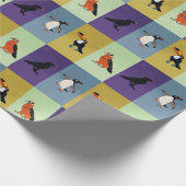 Kleurrijke vogels cadeaupapier (Hoek)