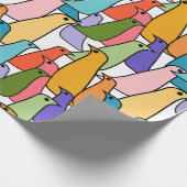 Kleurrijke vogels cadeaupapier (Hoek)