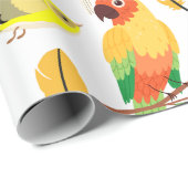 Kleurrijke vogels cadeaupapier (Rol Hoek)