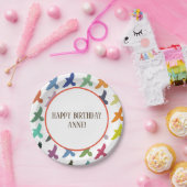 Kleurrijke vogels, Custom Paper Borden Papieren Bordje (Feest)