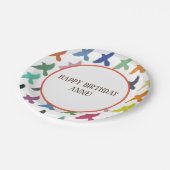 Kleurrijke vogels, Custom Paper Borden Papieren Bordje (Gekanteld)