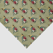 Kleurrijke vogels en bloemen tissuepapier (Detail)