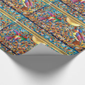 KLEURRIJKE VOGELS EN BLOEMENWERVELINGEN CADEAUPAPIER (Hoek)