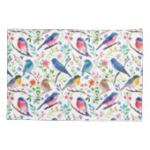 Kleurrijke vogels en grillige bloemen patroon kussensloop (Achterkant)