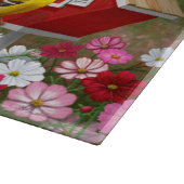 Kleurrijke vogels en vogelhuizen snijplank (Hoek)