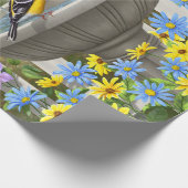 Kleurrijke vogels en vogelpest cadeaupapier (Hoek)