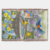 Kleurrijke vogels en vogelpest deken (Voorkant)