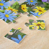 Kleurrijke vogels en vogelpest legpuzzel (Zijkant)