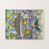 Kleurrijke vogels en vogelpest legpuzzel (Horizontaal)