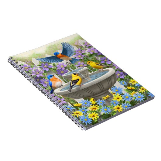 Kleurrijke vogels en vogelpest notitieboek (Rechterzijde)