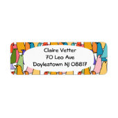 Kleurrijke vogels etiket (Voorkant)