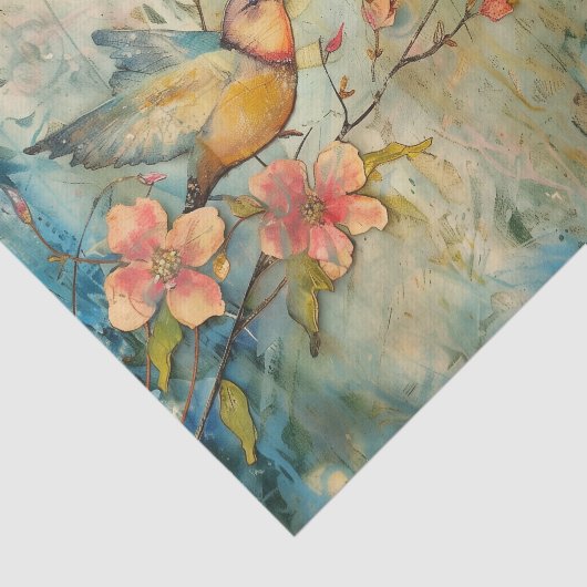 KLEURRIJKE VOGELS GEMENGDE MEDIA DECOUPAGE TISSUEPAPIER (Detail)