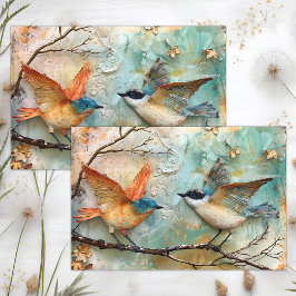 KLEURRIJKE VOGELS GEMENGDE MEDIA DECOUPAGE TISSUEPAPIER