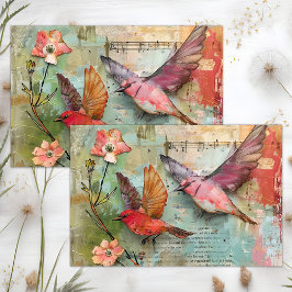 KLEURRIJKE VOGELS GEMENGDE MEDIA DECOUPAGE TISSUEPAPIER