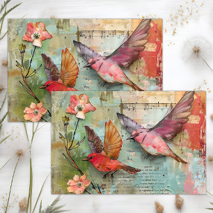 KLEURRIJKE VOGELS GEMENGDE MEDIA DECOUPAGE TISSUEPAPIER