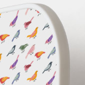 Kleurrijke vogels gepersonaliseerde pickleball ped paddle (Links Detail)