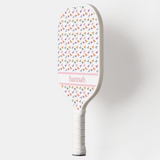 Kleurrijke vogels gepersonaliseerde pickleball ped pickleball paddle (Links)