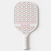 Kleurrijke vogels gepersonaliseerde pickleball ped pickleball paddle (Voorkant)