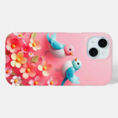 Kleurrijke Vogels Geperst Tussen Stunning Bloemen Case-Mate iPhone Case (Achterkant (horizontaal))