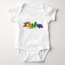 Kleurrijke Vogels Grappige Baby Bodysuit