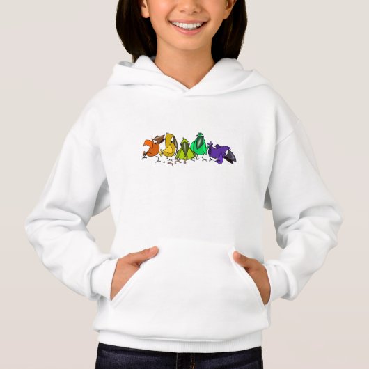 Kleurrijke vogels Hoodie (Voorkant)