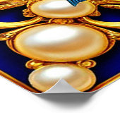 Kleurrijke vogels in Gouden Lijst Poster (Hoek)