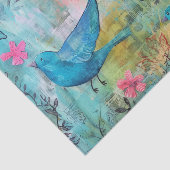 KLEURRIJKE VOGELS IN VLUCHT GEMENGDE MEDIA DECOUPA TISSUEPAPIER (Detail)