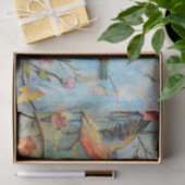 KLEURRIJKE VOGELS IN VLUCHT GEMENGDE MEDIA DECOUPA TISSUEPAPIER (Geschenk)