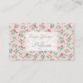  kleurrijke vogels laten een  roze ontwerp achter visitekaartje (Voorkant)