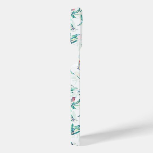 kleurrijke vogels laten een wit ontwerp achter iPhone hoesje (Rechterkant)