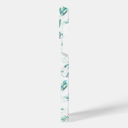 kleurrijke vogels laten een wit ontwerp achter iPhone hoesje (Linkerkant)