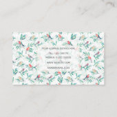  kleurrijke vogels laten een  wit ontwerp achter visitekaartje (Achterkant)