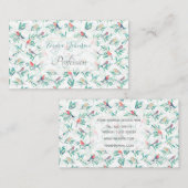  kleurrijke vogels laten een  wit ontwerp achter visitekaartje (Voorkant / Achterkant)