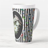 Kleurrijke vogels latte mok (Rechterhoek)