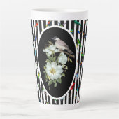 Kleurrijke vogels latte mok (Voorkant)