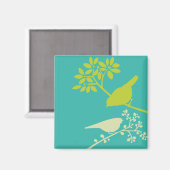 Kleurrijke vogels magneet (Voorkant / Achterkant)