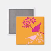 Kleurrijke vogels magneet (Voorkant / Achterkant)