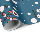 Kleurrijke vogels met blauw bloemmotief cadeaupapier (Rol Hoek)