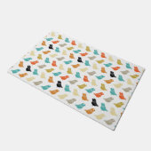 Kleurrijke vogels Mid Century Modern Retro patroon Deurmat (Schuin)