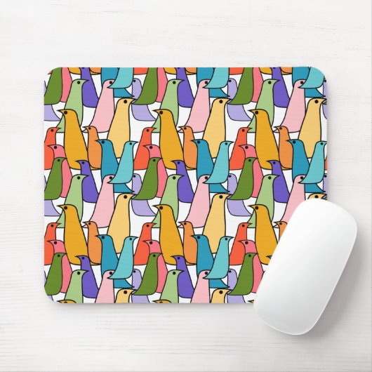 Kleurrijke vogels muismat (Met muis)