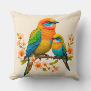 Kleurrijke Vogels Natuur Liefhebber Huisdecoratie  Kussen