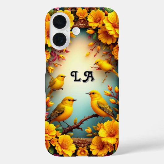 Kleurrijke vogels neergestreken tussen levendige b Case-Mate iPhone case (Achterkant)