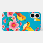 Kleurrijke vogels neergestreken tussen verbluffend Case-Mate iPhone case (Achterkant (horizontaal))