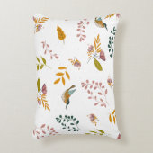 Kleurrijke vogels op een bloemenachtergrond accent kussen (Voorkant(Verticaal))