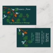 Kleurrijke vogels op een sjabloon voor een zakelij visitekaartje (Voorkant / Achterkant)