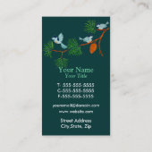 Kleurrijke vogels op een sjabloon voor een zakelij visitekaartje (Achterkant)