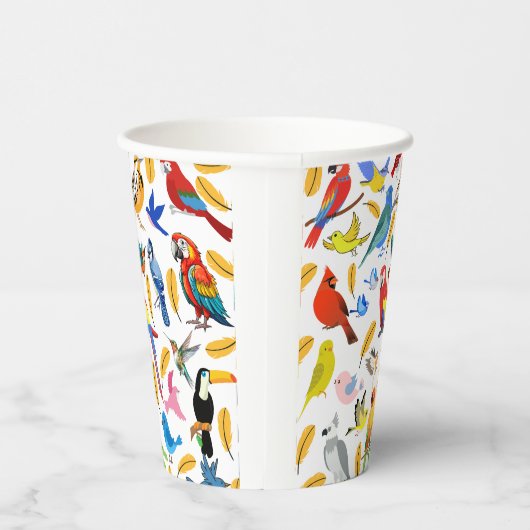Kleurrijke vogels papieren bekers (Rechts)