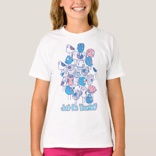Kleurrijke Vogels Stapel: Wees Gewoon Jezelf T-shirt