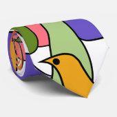 Kleurrijke vogels stropdas (Opgerold)